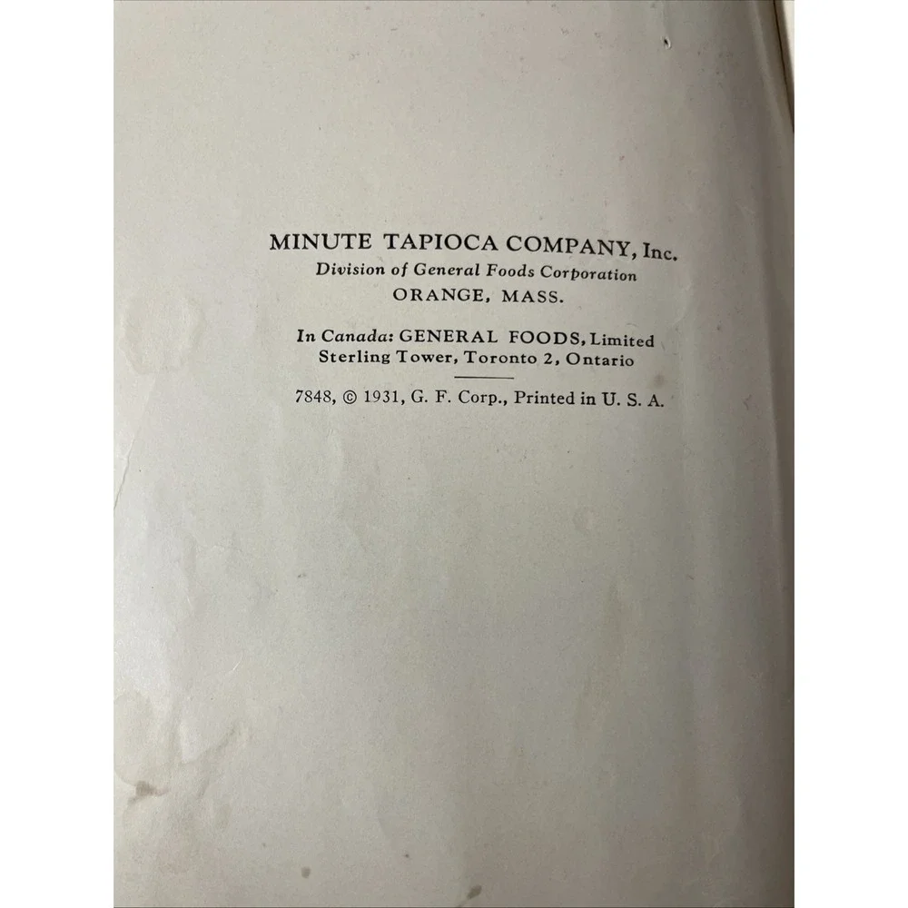 A Cook's Tour With‎ Minute Tapioca 1931 Pamphlet General Foods